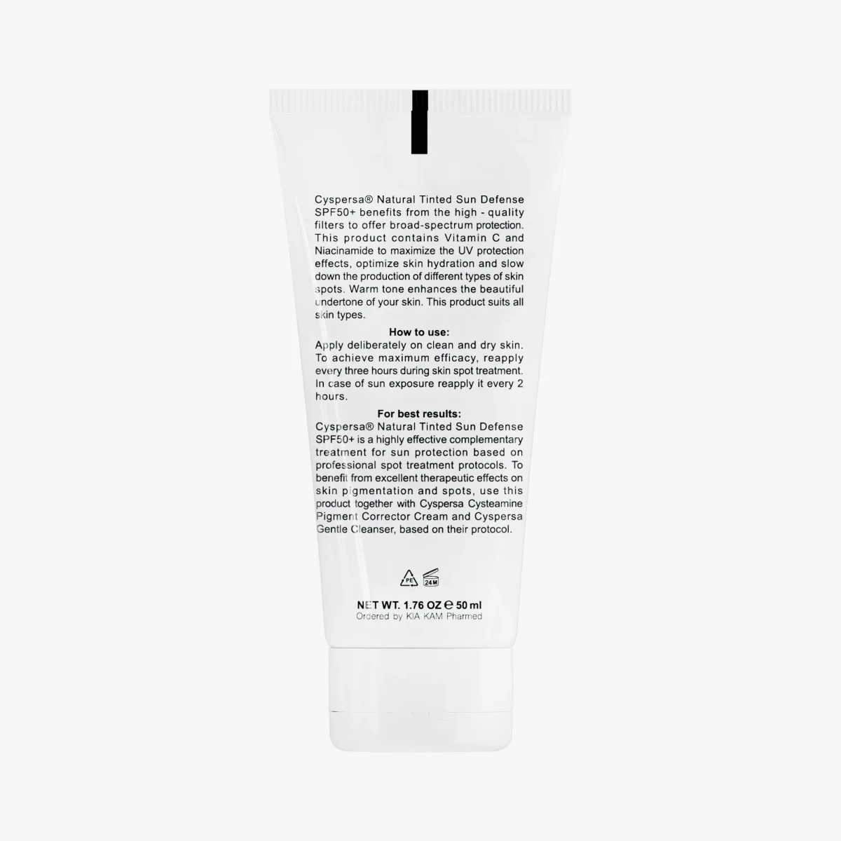 کرم ضد آفتاب ضد لک رنگی سیسپرسا +SPF 50 - Image 2