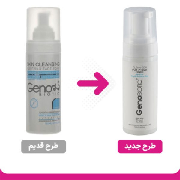 فوم شستشو صورت ژنو بایوتیک مدل Dry Skin پوست خشک و حساس حجم 150 میلی لیتر