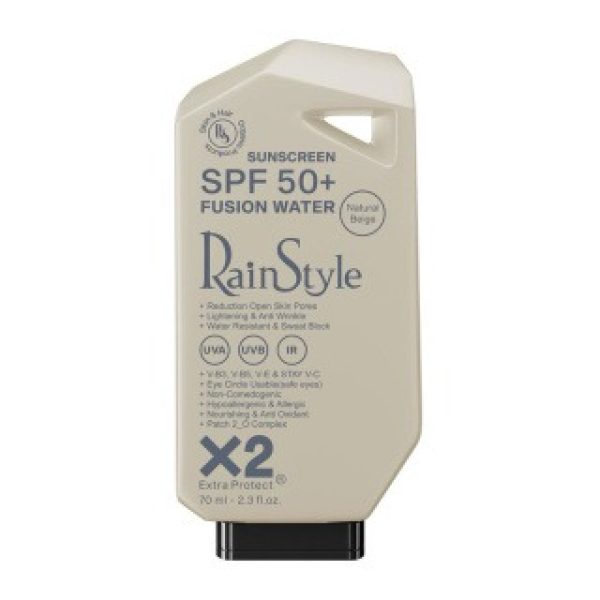 کرم ضد آفتاب فیوژن واتر بی رنگ رین استایل با SPF50 مناسب انواع پوست حجم 70 میلی لیتر