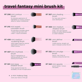 ست براش 10 عددی ریل تکنیک مدل Fantasy Mini Brush - Image 4